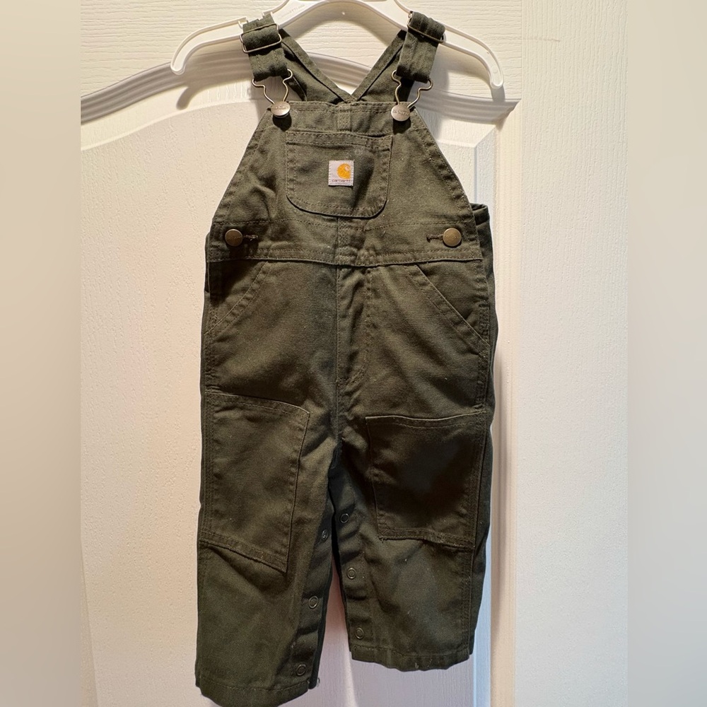 Carhartt Olive Bib Overalls